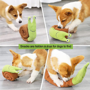 Snuffle Toy Snail for Dogs – IQ Training and Fun Treat Puzzle