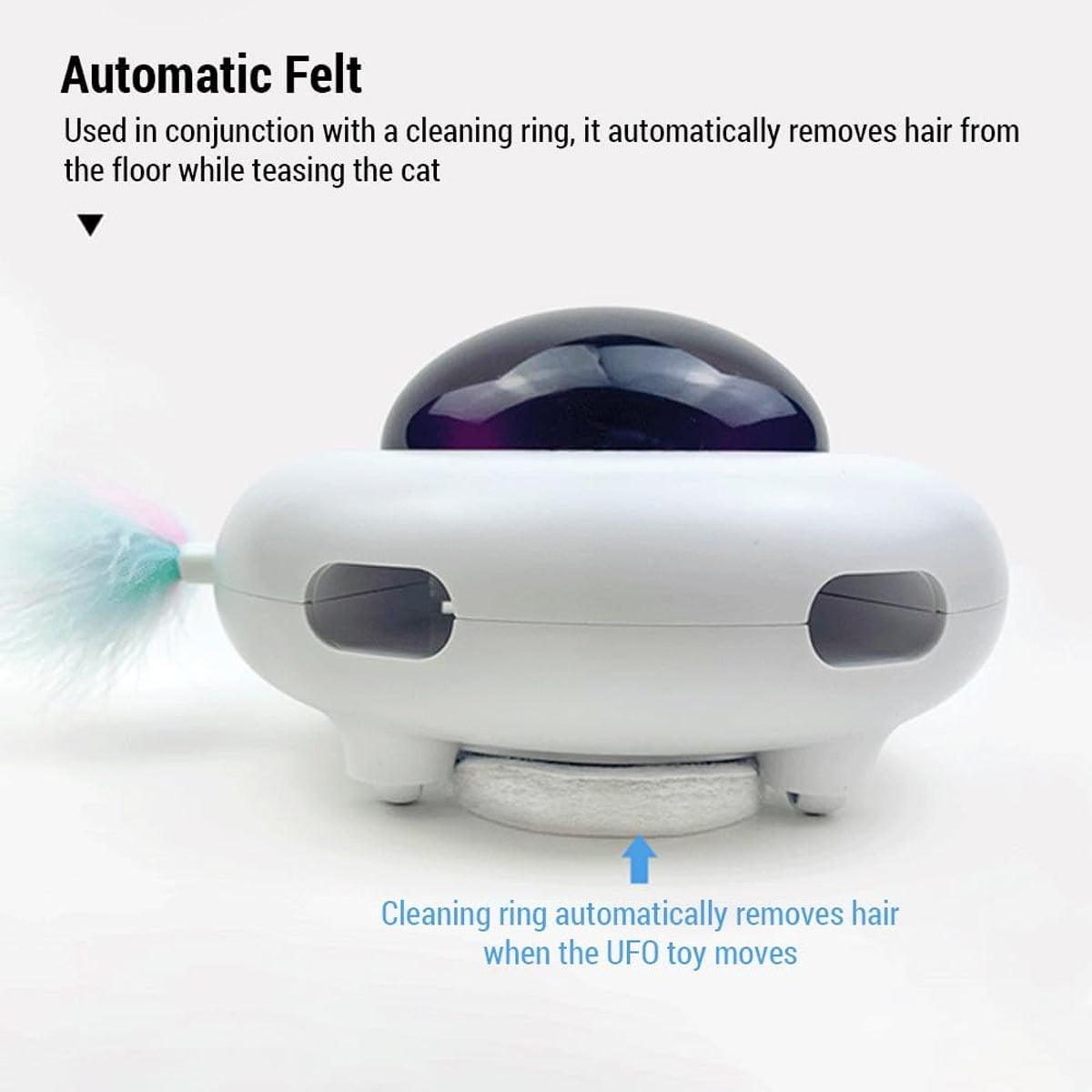 Electric UFO Cat Toy Interactive Teaser Toy for Cats Fun Pet Entertainment