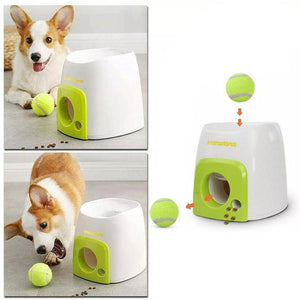 Automatic Ball Roll Out Launcher Pet Dog Machine Toys Interactive Tennis Thrower