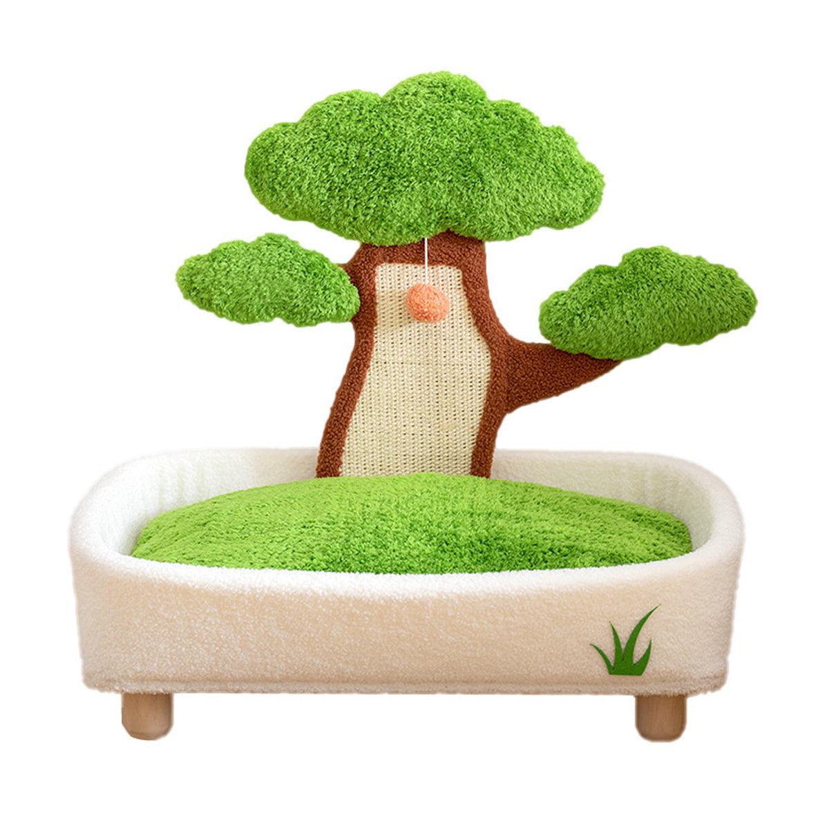 Pine Tree Shape Cat Scratching Board Wear-Resistant Removable Washable Cat Bed