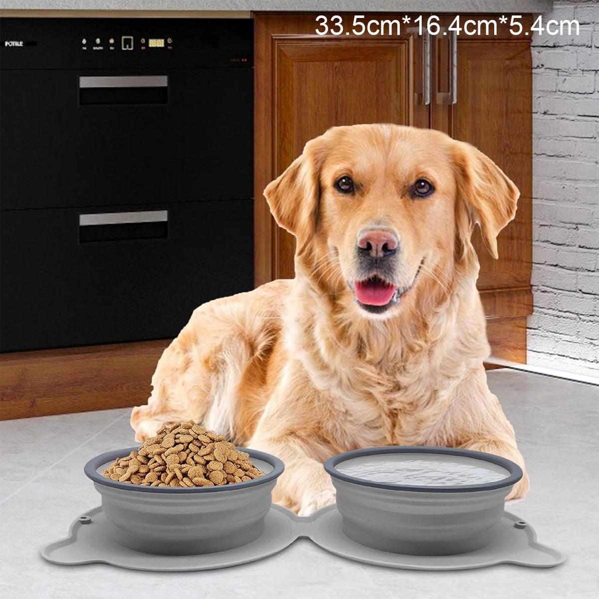 Foldable Silicone Pet Feeding Bowl Lightweight & Portable 5 Colors