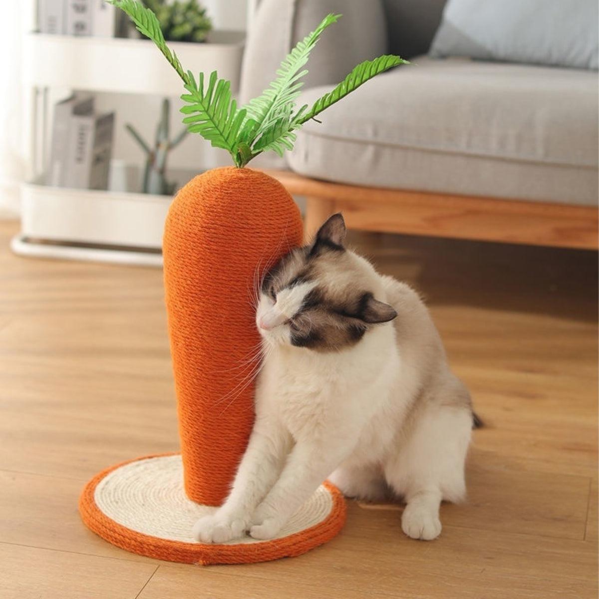 Carrot Sisal Cat Scratching Post Durable Eco-friendly Scratch Toy