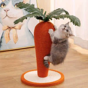 Carrot Sisal Cat Scratching Post Durable Eco-friendly Scratch Toy