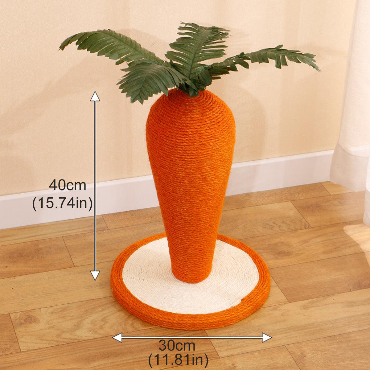 Carrot Sisal Cat Scratching Post Durable Eco-friendly Scratch Toy