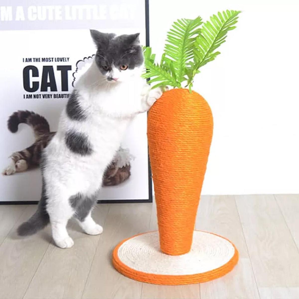 Carrot Sisal Cat Scratching Post Durable Eco-friendly Scratch Toy