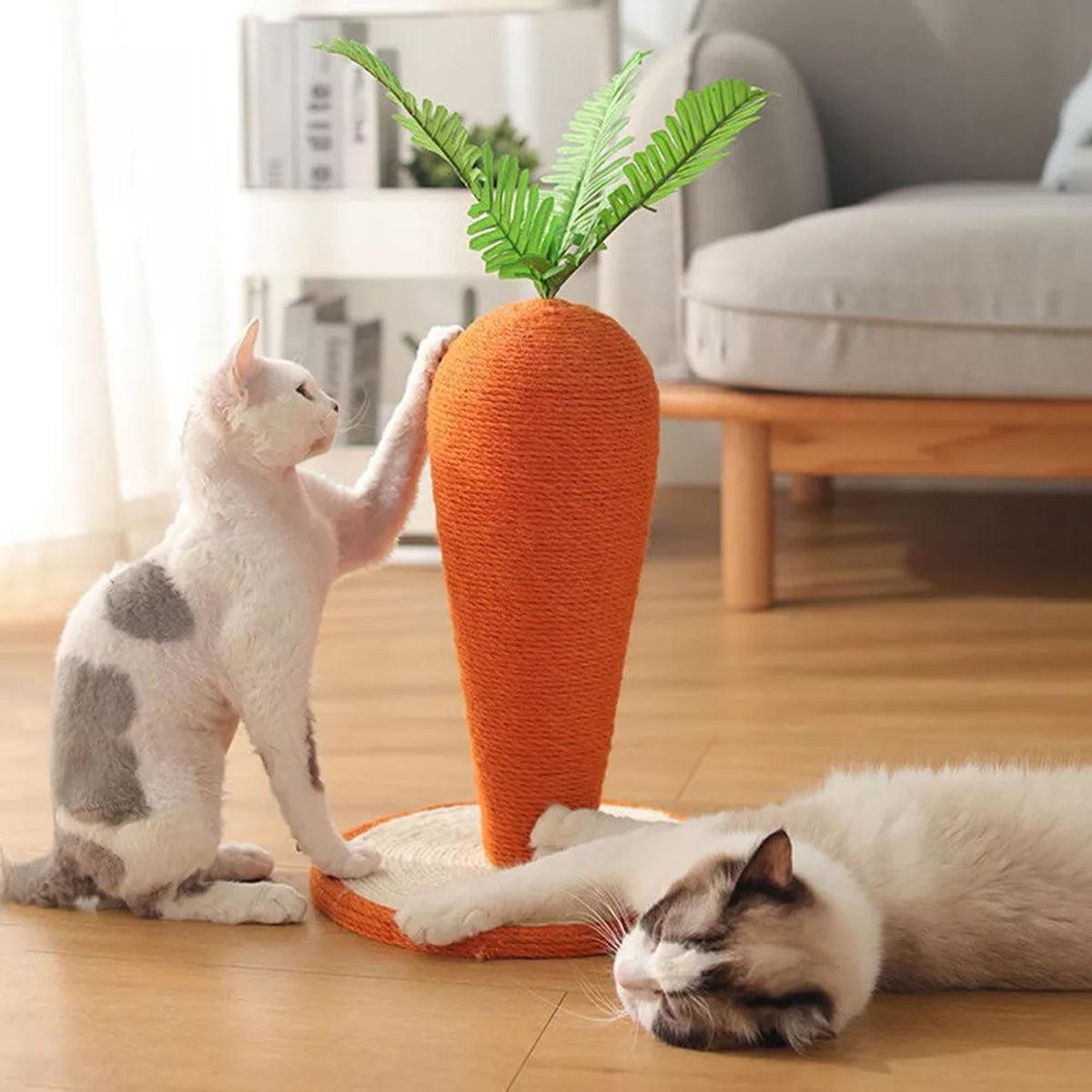 Carrot Sisal Cat Scratching Post Durable Eco-friendly Scratch Toy