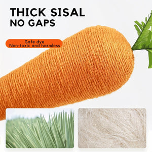 Carrot Sisal Cat Scratching Post Durable Eco-friendly Scratch Toy