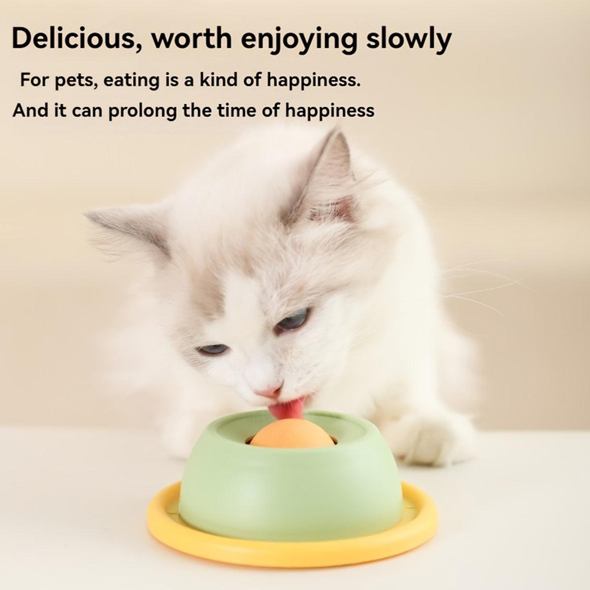 Cat Licking Slow Feeder Plate Anti-Knock & Oral Care Dish