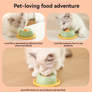 Cat Licking Slow Feeder Plate Anti-Knock & Oral Care Dish