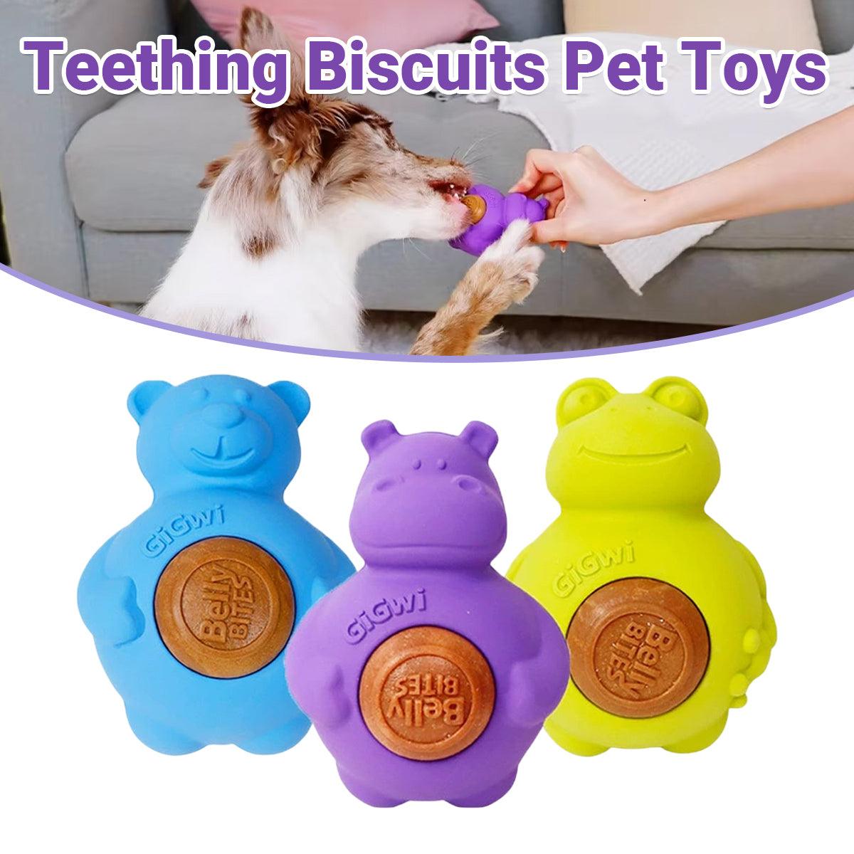 GiGwi BellyBites Teething Biscuits for Dogs Vegan Rubber Dog Toys