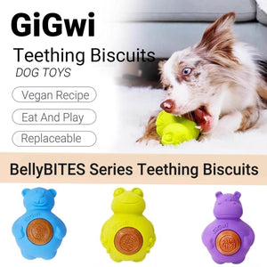 GiGwi BellyBites Teething Biscuits for Dogs Vegan Rubber Dog Toys