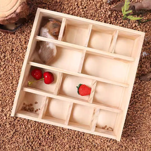 Interactive Wooden Hamster Toy Maze for Small Pets’ Play & Exercise