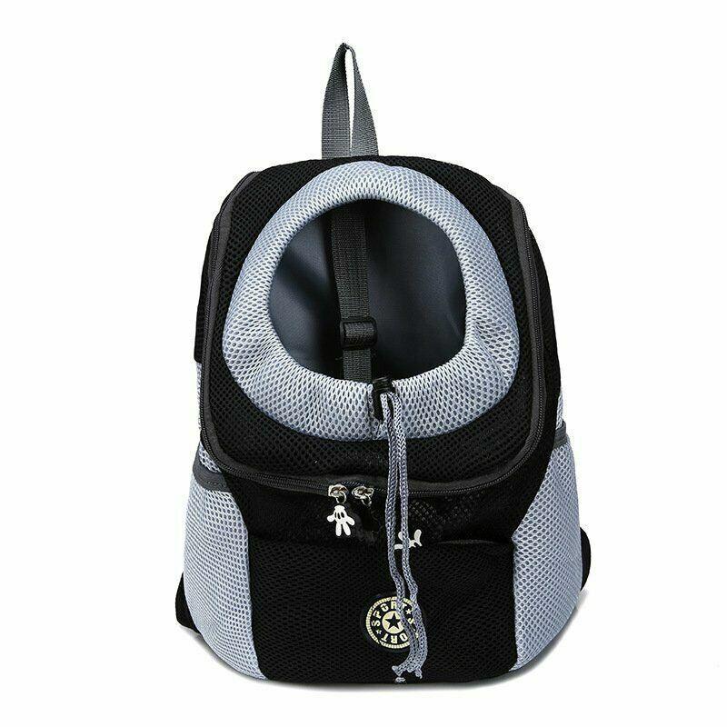 Dog Front Carrier Backpack Puppy Travel Mesh Pet Dog Carrier Backpack Black