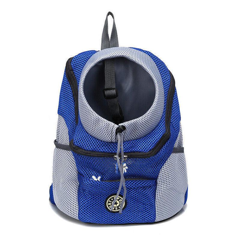 Dog Front Carrier Backpack Puppy Travel Mesh Pet Dog Carrier Backpack Blue