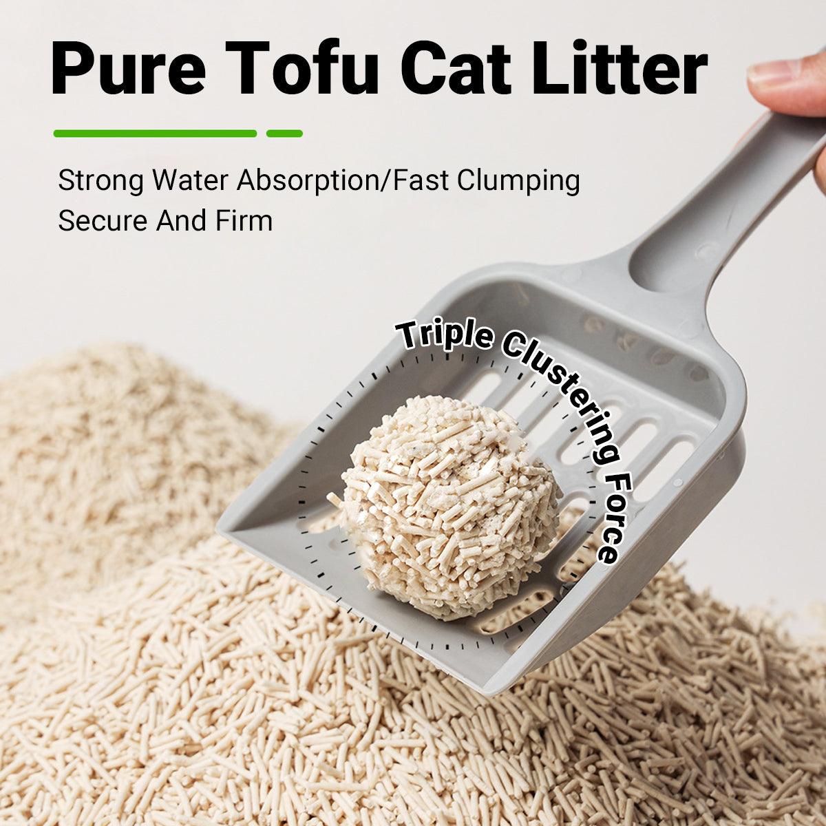 Natural Tofu Cat Litter Dust-Free Clumping & Odor Control