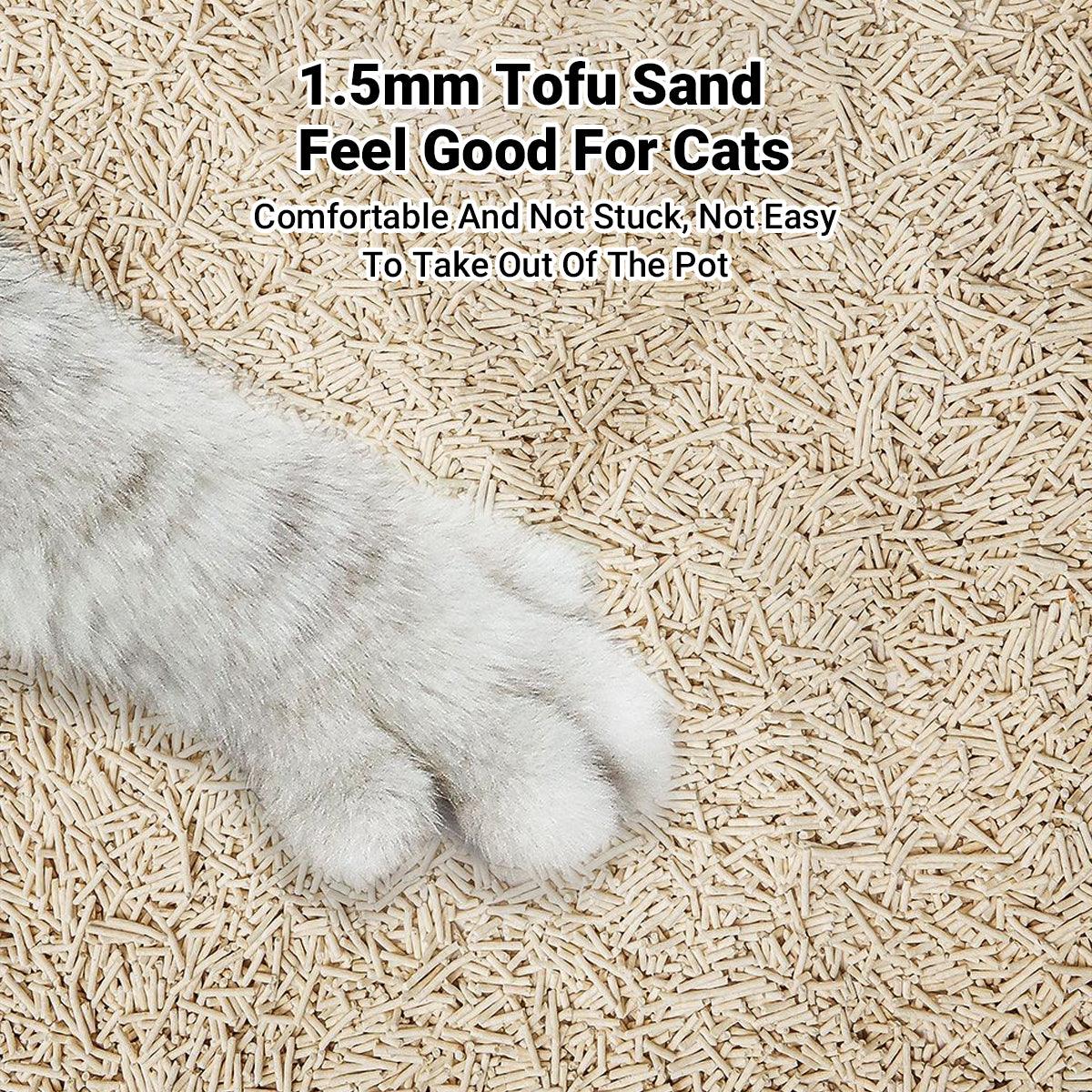 Natural Tofu Cat Litter Dust-Free Clumping & Odor Control