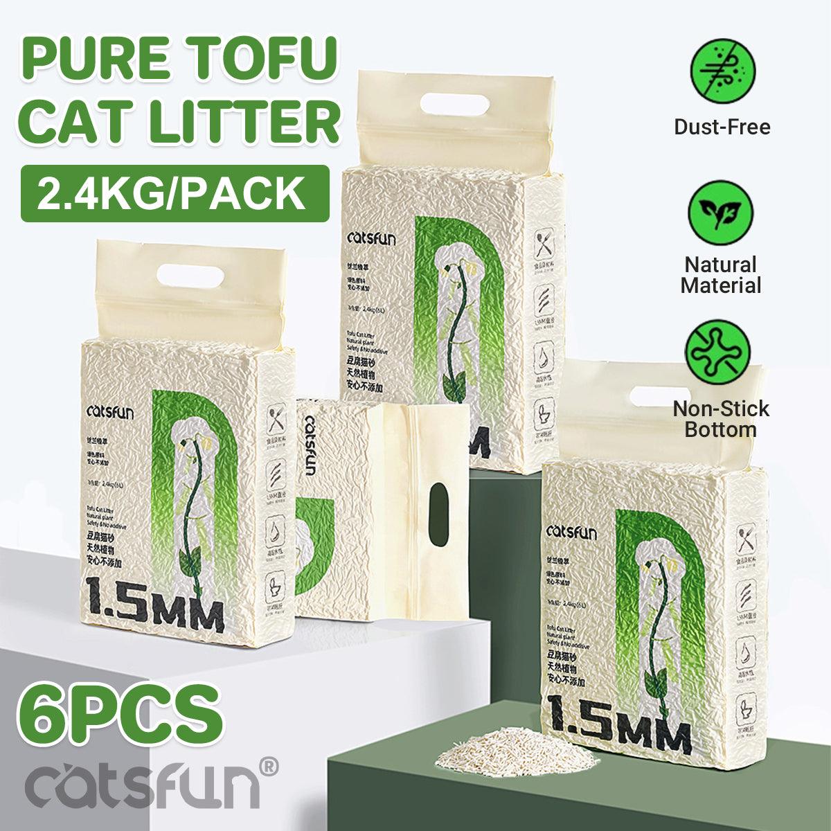 Natural Tofu Cat Litter Dust-Free Clumping & Odor Control