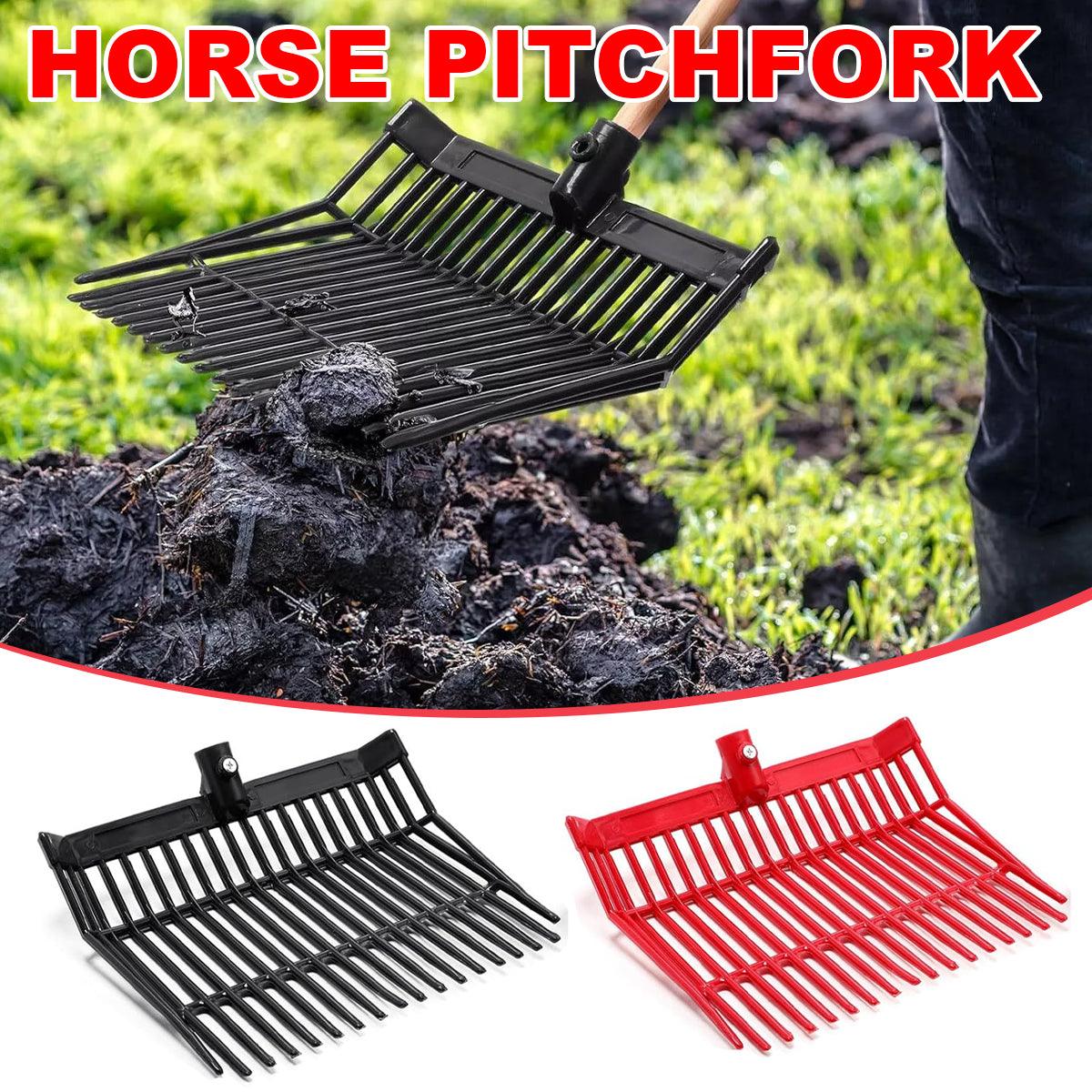 Durable ABS Horse Pitchfork Lightweight Stable & Garden Cleaning Tool