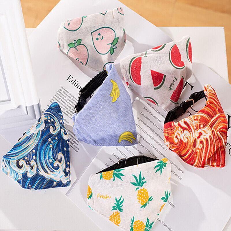 Pet Bandana-Style Collar Saliva Towel Adjustable for Cat Kitten Dog Puppy