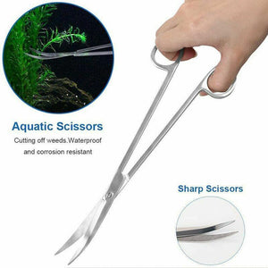 Stainless Steel Aquarium Tool Kit Curved Scissors