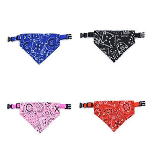 S/M/L Adjustable Pet Dog Bandana Collar Triangle Scarf For Puppy Cat Neckerchief