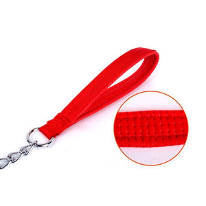 120cm Metal Chain Dog Leash With Padded Handle 3 Colours