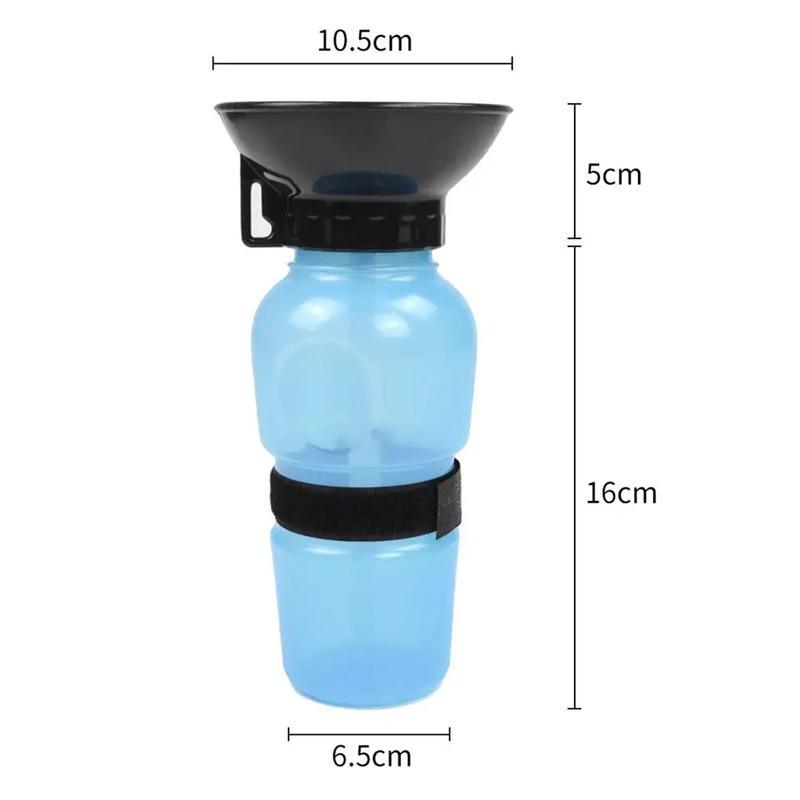 500ml Dog Cat Water Bottle Blue Pink Grey