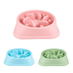 Nonslip Dog Slow Feeder Bowl Pink