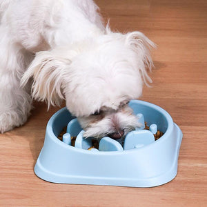 Nonslip Dog Slow Feeder Bowl Pink