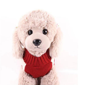 Pet Jumper Sweater Knitwear Red Thick Stripes