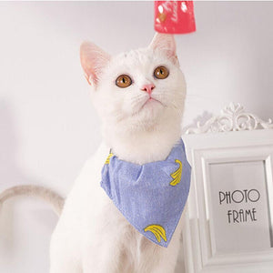 Pet Bandana-Style Collar Saliva Towel Adjustable for Cat Kitten Dog Puppy