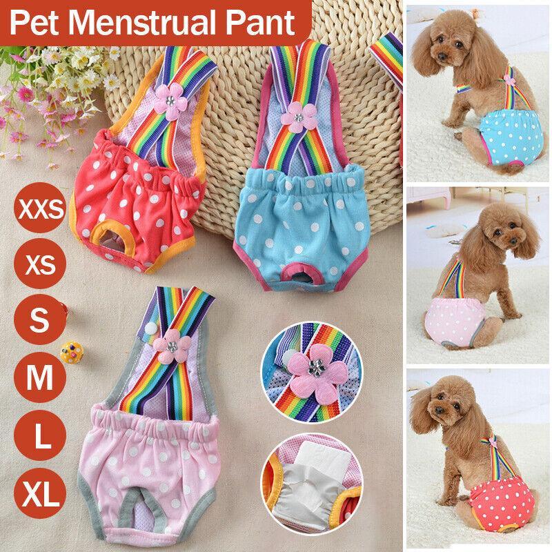 Female Pet Dog Cat Puppy Pant Menstrual Sanitary Nappy Diaper Wrap Underwear