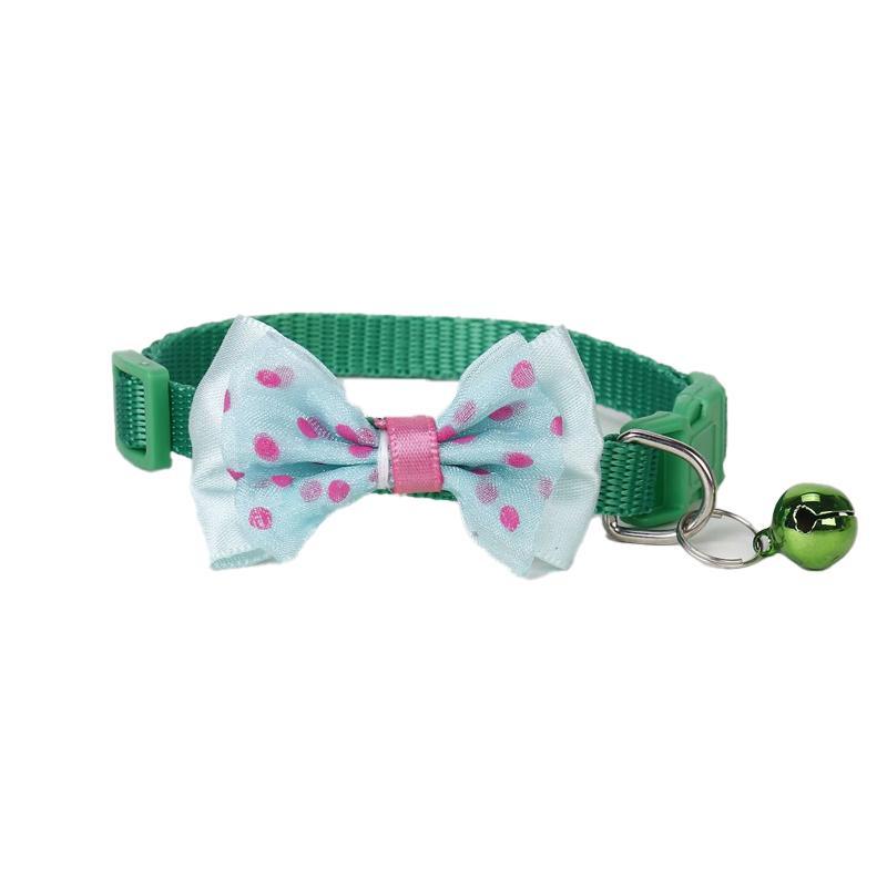 Bow Tie Pet Collar With Bell Designer Dog Collars 8 Colours