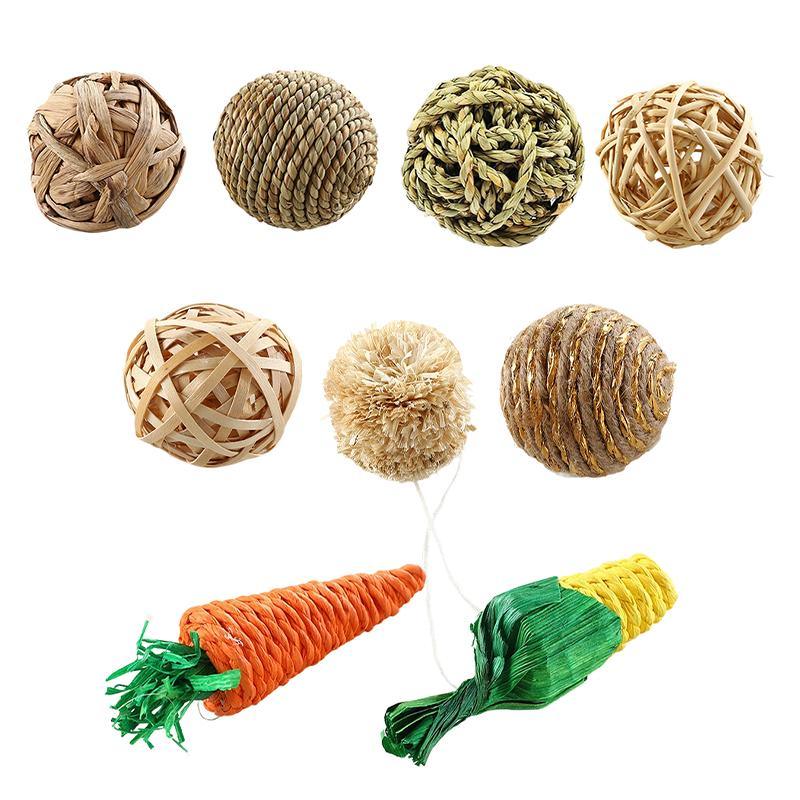 5PCS Rabbit Toys Chewing Ball 7cm