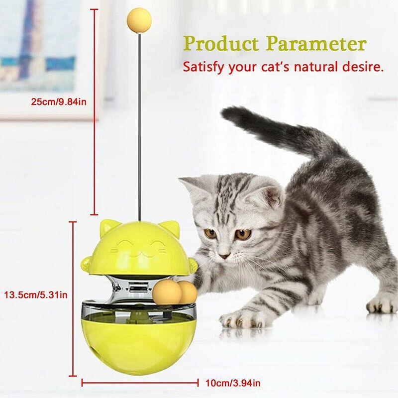 Interactive Cat Toy Treat Dispenser Ball 4 Colours