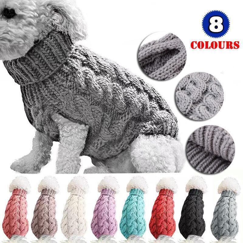 Puppy Dog Jumper Winter Warm Knitted Sweater Pet Clothes Small Dogs Coat