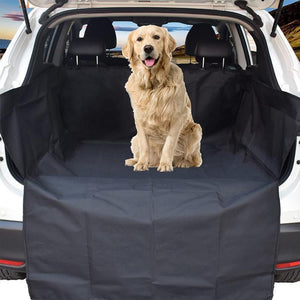 Black waterproof pet cargo liner for car boot