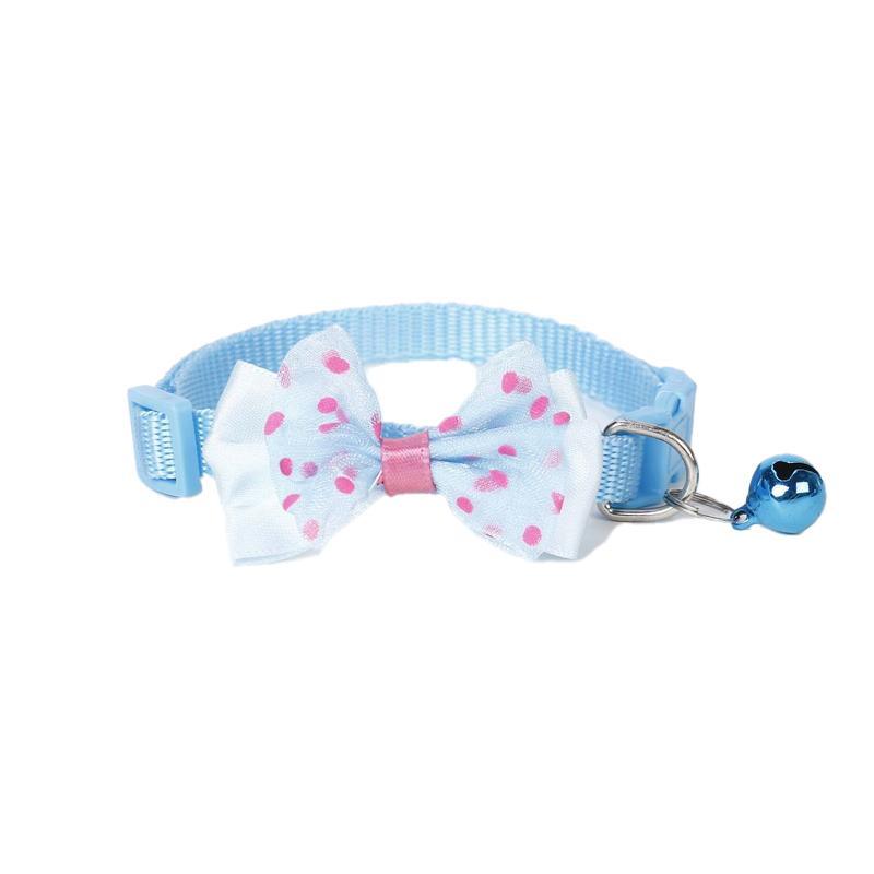 Bow Tie Pet Collar With Bell Designer Dog Collars 8 Colours