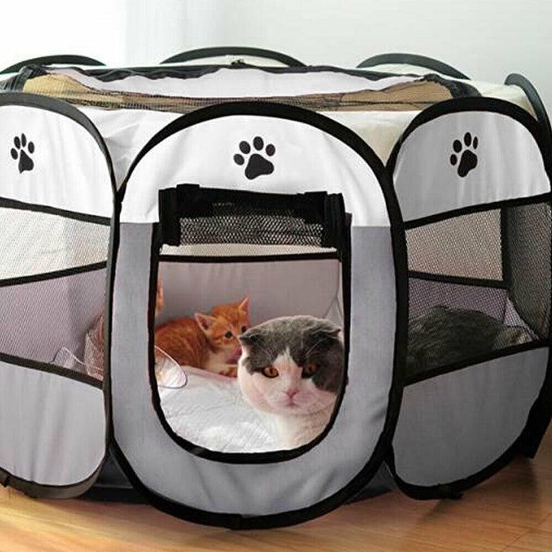 8-Panel Pet Tent Grey S/L