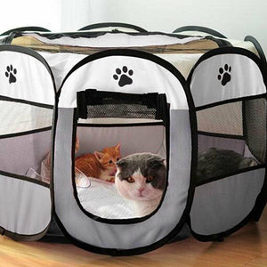 8-Panel Pet Tent Grey S/L