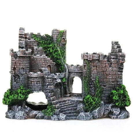 Aquarium Rocks Ancient Castle Tower Aquarium Decor 17*7*13cm