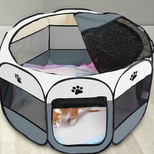 8-Panel Pet Tent Grey S/L