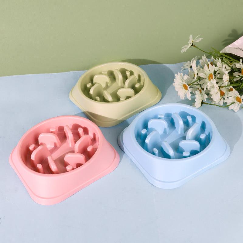 Nonslip Dog Slow Feeder Bowl Green