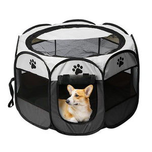 8-Panel Pet Tent Grey S/L