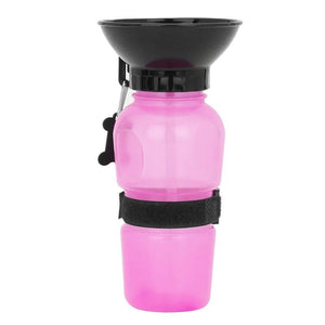 500ml Dog Cat Water Bottle Blue Pink Grey