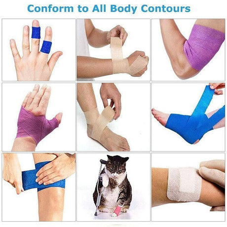 Self-Adhesive Dog Bandages in Vibrant Colors