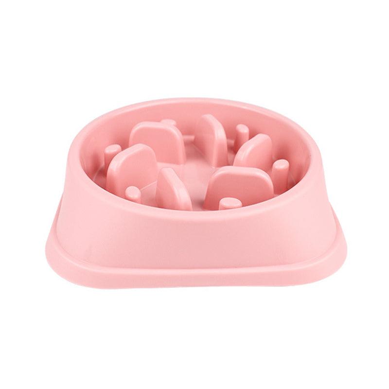 Nonslip Dog Slow Feeder Bowl Pink