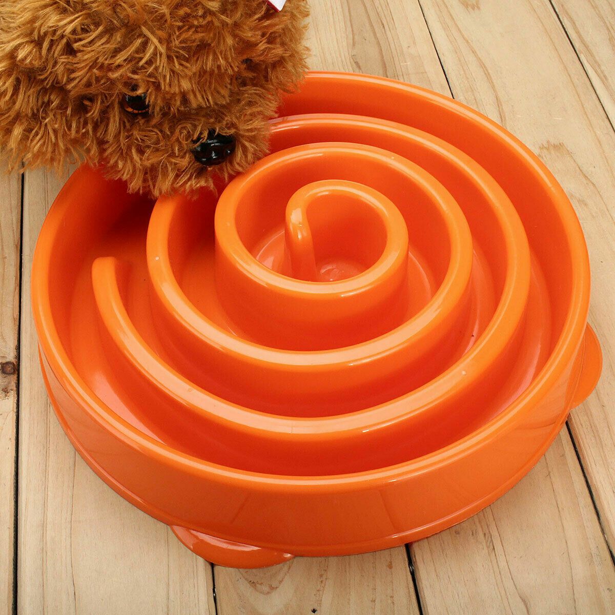 Cat Dog Slow Down Eating Feeder Dish Pet Large / Small Feeding Food Bowl