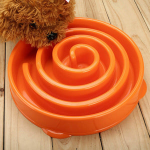 Cat Dog Slow Down Eating Feeder Dish Pet Large / Small Feeding Food Bowl