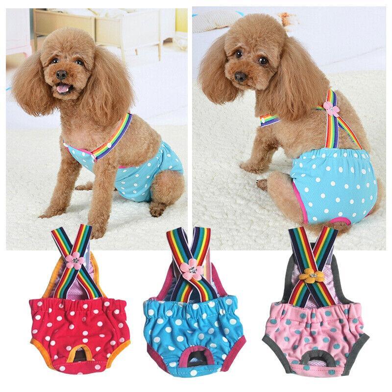 Female Pet Dog Cat Puppy Pant Menstrual Sanitary Nappy Diaper Wrap Underwear